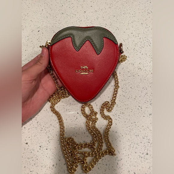 NWT Coach Strawberry Coin Pouch - Picture 3 of 10